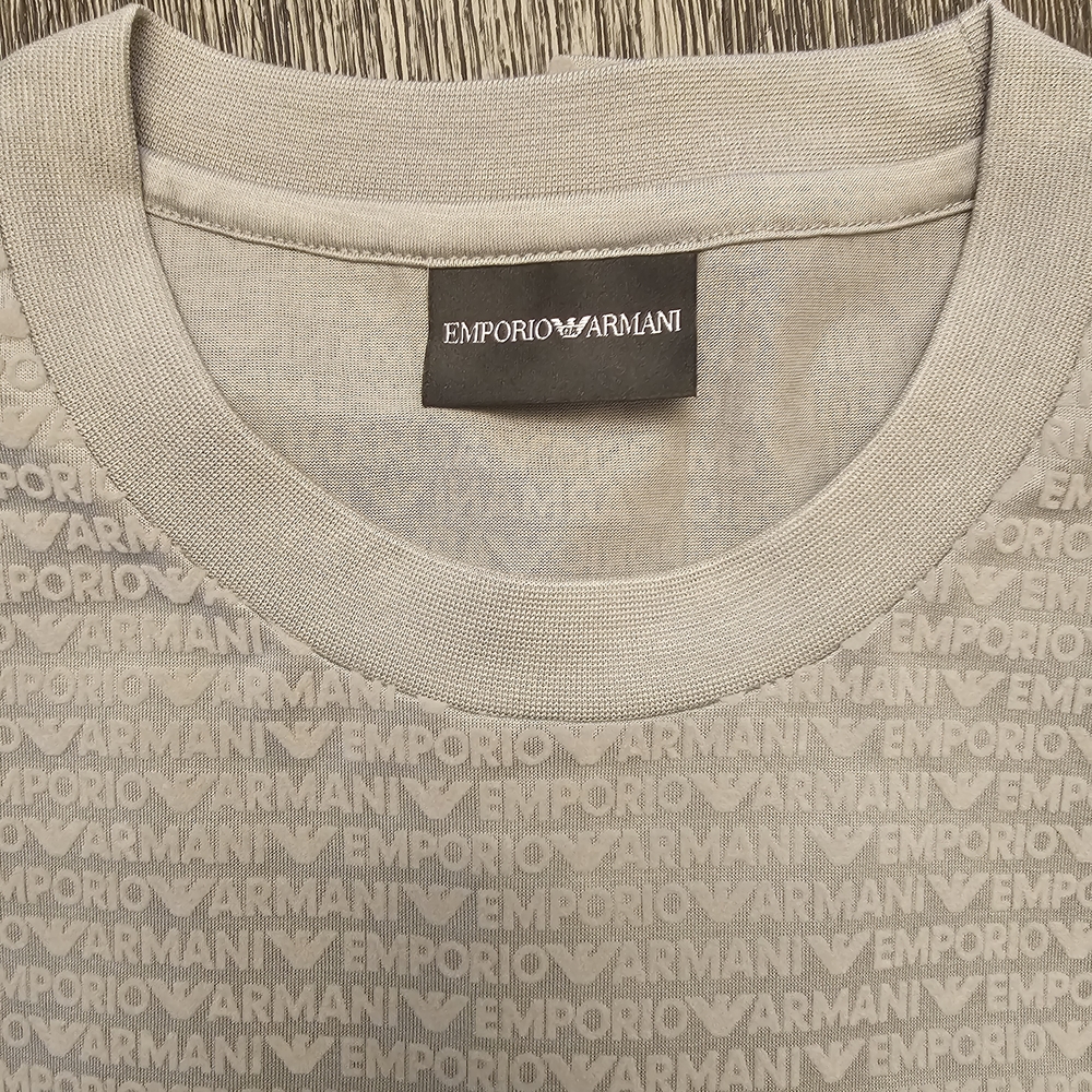 Emporio Armani Gray Logo Tee New & Unworn